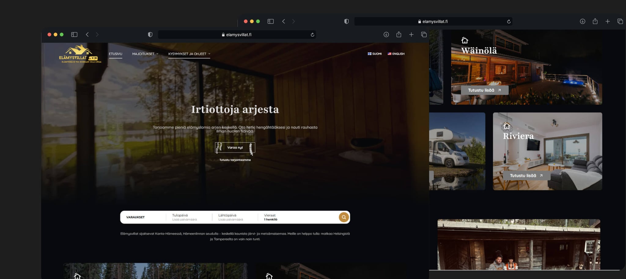 Elämysvillat.fi — WebDemo-projekti